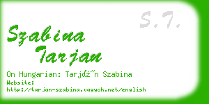 szabina tarjan business card